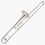 Cecilio 2Series TB-280N Nickel Plated B Flat Trombone w/ Case and Accessories