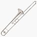 Cecilio 2Series TB-280N Nickel Plated B Flat Trombone w/ Case and Accessories