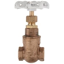 Milwaukee Valve UP105 Series Bronze Gate Valve, Potable Water Service, Non-Rising Stem, NPT Female