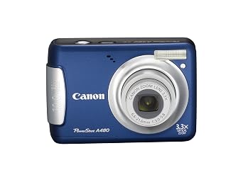 Canon PowerShot A480 10 MP Digital Camera with 3.3x Optical Zoom and 2.5-inch LCD (Blue)