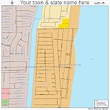 Huge Street & Road Map of Lauderdale-by-the-Sea, Florida FL - Printed poster size wall atlas of your