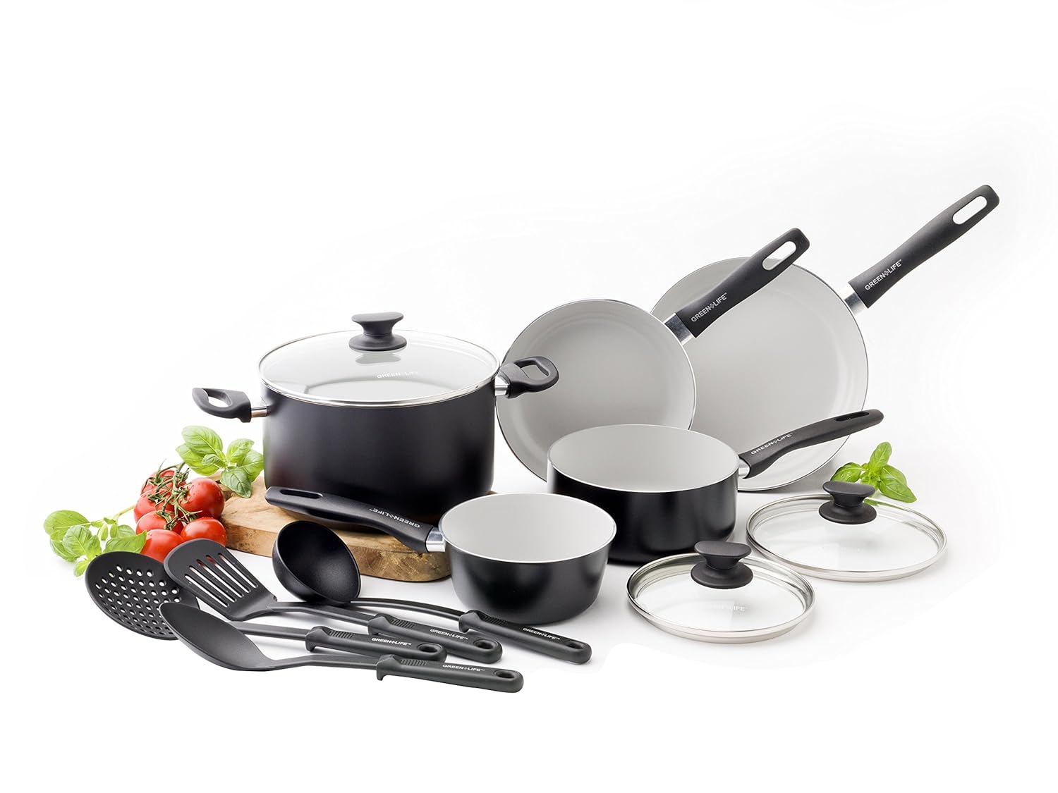 GreenLife Everyday Value 12pc Cookware Set, Black eBay