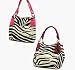 Zebra Print Large Hobo Purse with Double Handles by Eliebags