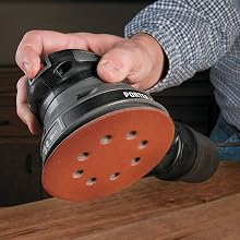 PORTER-CABLE 394 5-Inch Low-Profile Random-Orbit Sander with Dust Collection and Pressure-Sensitive Adhesive Pad