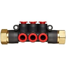 SMC PBT Push-to-Connect Tubing Manifold, NPT Female, Tube OD