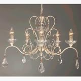 Click for more about Louise Ivory/Gold 5 Lamp Pendant Light - Ace Lamps.
