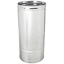 Rubbermaid Commercial Stainless Steel 15-Gallon European and Metallic Series Drop-In Dome Top Receptacle, Round, Satin