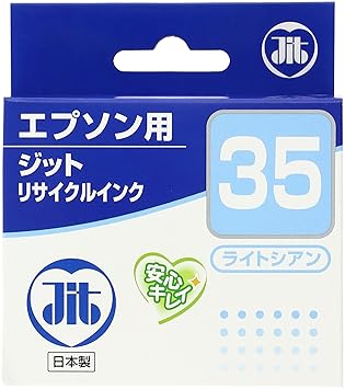 【クリックで詳細表示】エプソン ICLC35 ライトシアン対応 ジットリサイクルインク JIT-E35LC 日本製： パソコン・周辺機器