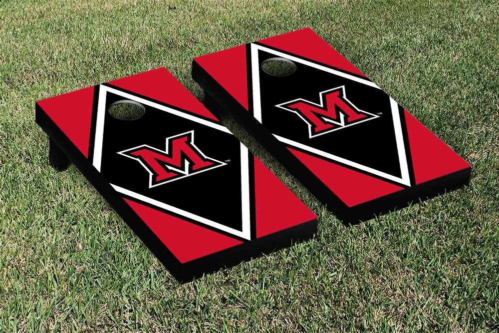 Amazon.com : Miami University RedHawks Cornhole Game Set Diamond ...