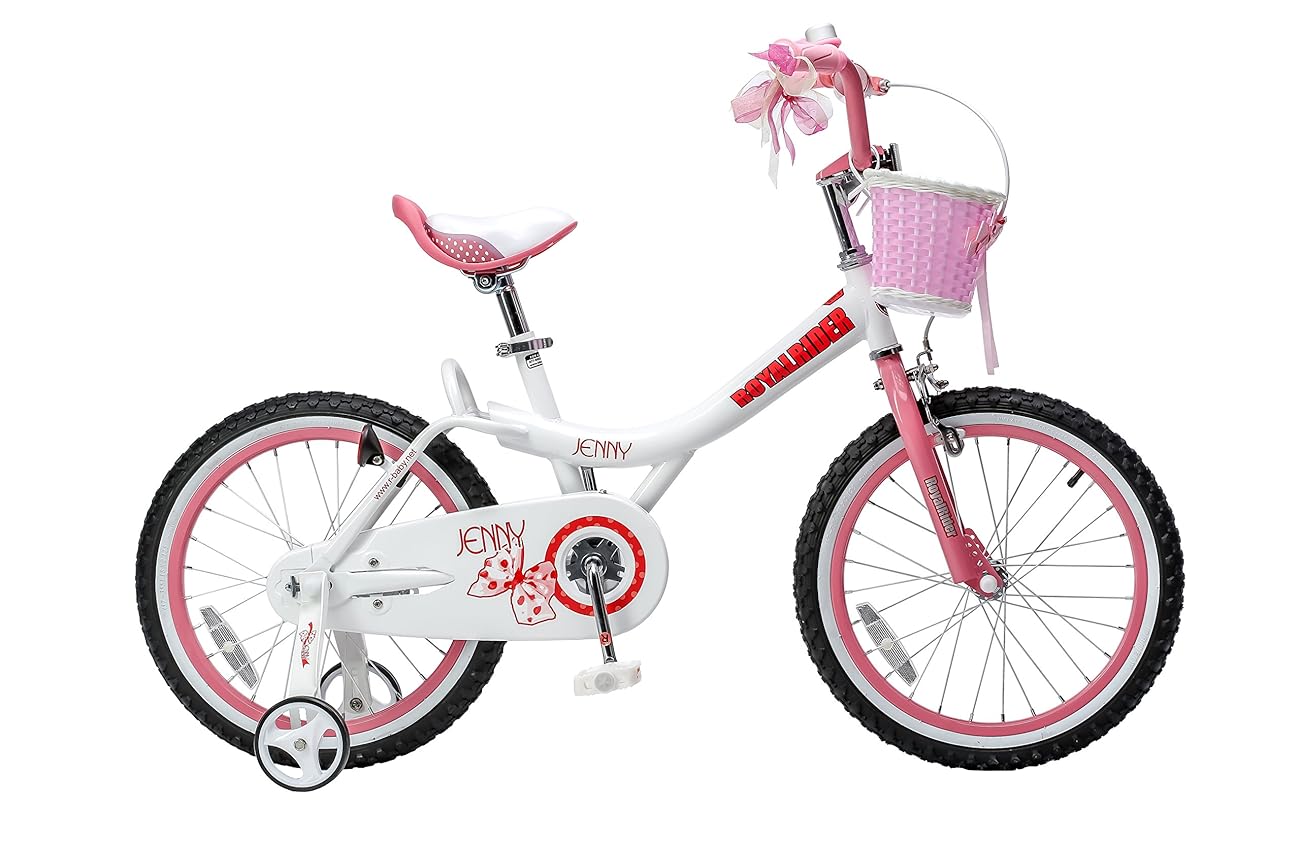 Royalbaby Jenny Princess Pink Girl's Bike with Training Wheels and