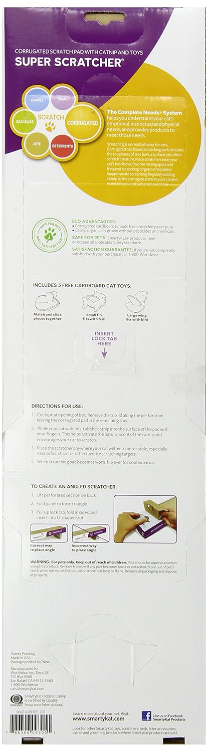 Amazon.com: SmartyKat Super Scratcher+ Cat Scratcher Extra Large ...