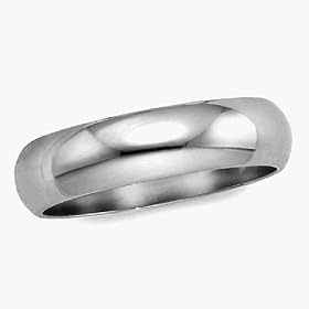5mm Comfort Fit 14K White Gold Band