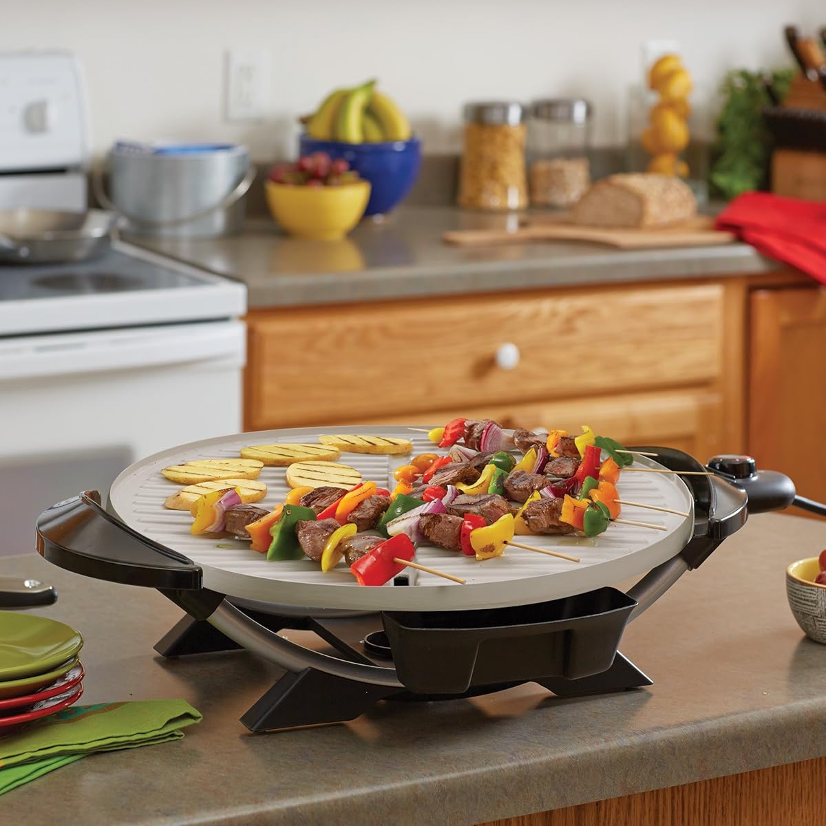 Foreman GFO3320GM Indoor/Outdoor Gun Metal Electric Grill