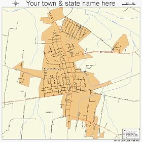 Huge Street & Road Map of Beaver Dam, Kentucky KY - Printed poster size wall atlas of your home town