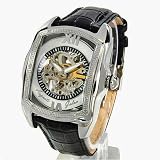 Auguste Galan MECCANIX STS2 Mens Mechanical Skeleton Watch with Black Strap. Model: AG-0573