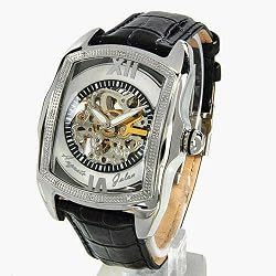 Auguste Galan MECCANIX STS2 Mens Mechanical "Skeleton" Watch with Black Strap. Model: AG-0573
