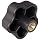 DimcoGray Black Thermoplastic 5 Lobe Fluted Soft Feel Knob Female, Brass Insert: 5/16-18" Thread x 5/8" Depth, 2" Diameter x 1-3/8" Height x 3/4" Hub Dia x 33/64" Hub Length (Pack of 10)