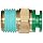 SMC KR Series Brass Flame Resistant Push-to-Connect Tube Fitting, Connector with Sealant, 1/4" Tube OD x 1/4" NPT Male
