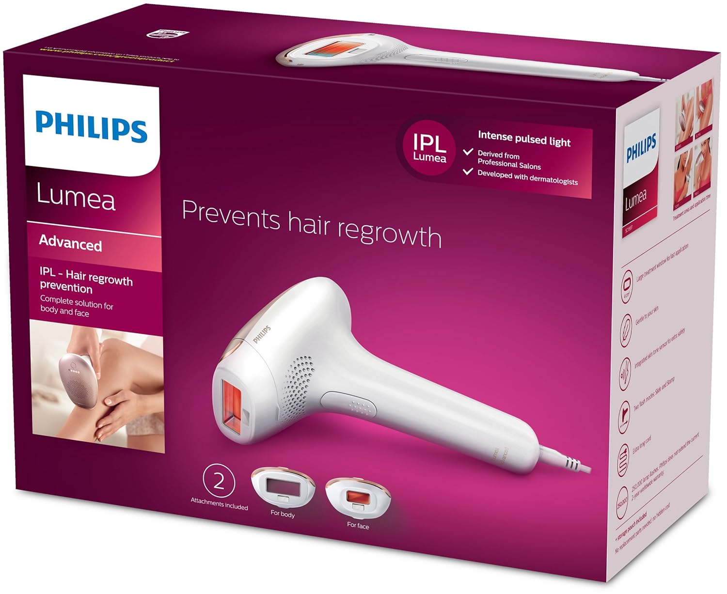 Philips Lumea Advanced SC1997 00 IPL Hair Removal System For Face