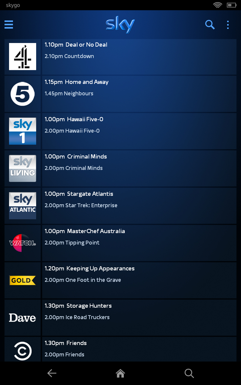 Sky Go Amazon.co.uk Appstore for Android