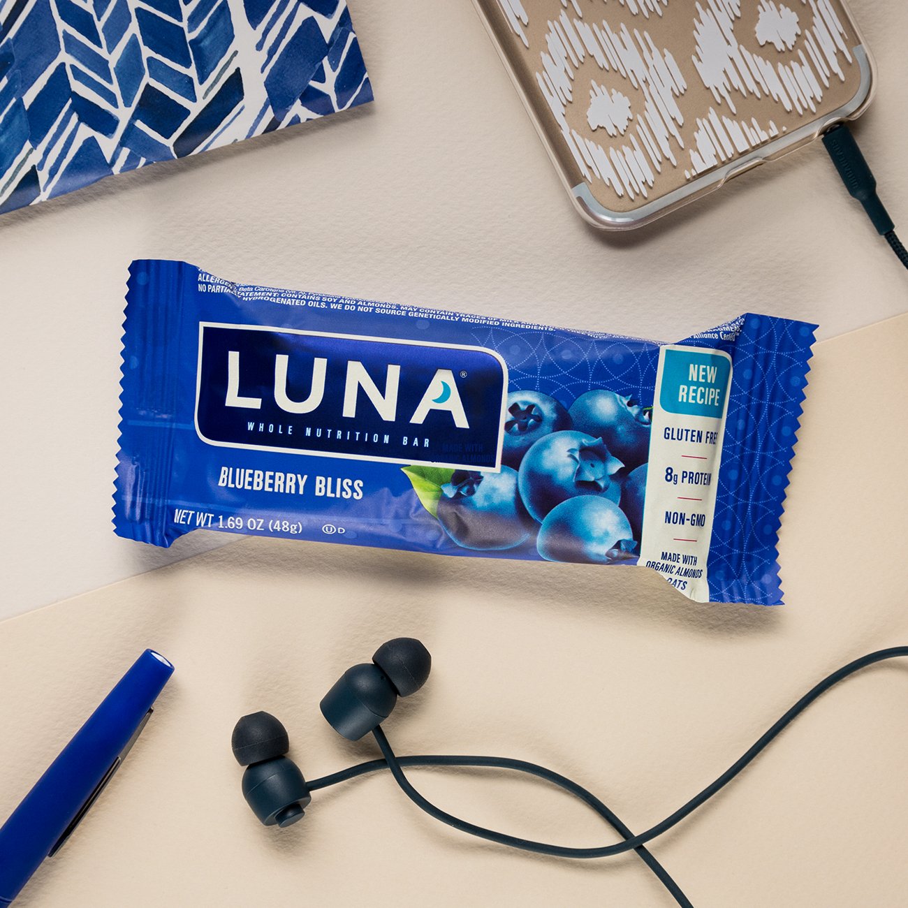 Galleon LUNA BAR Gluten Free Bar Blueberry Bliss (1.69 Oz, 15