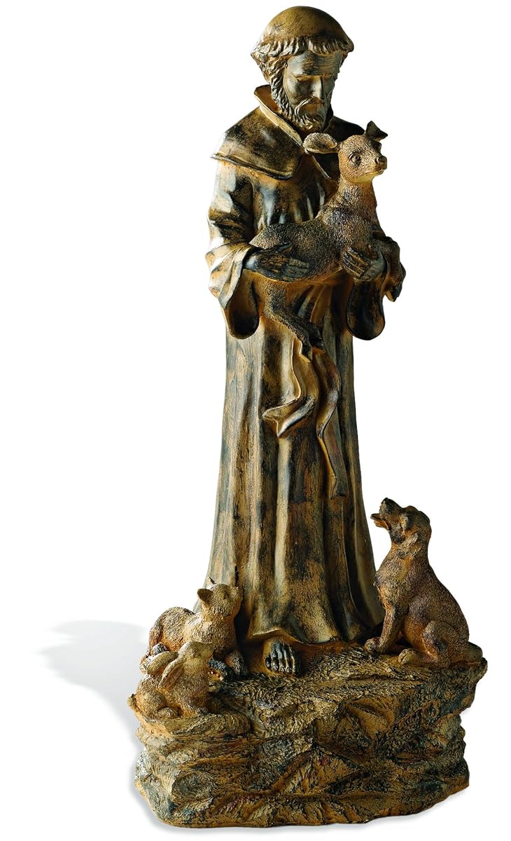 Wind & Weather Resin St. Francis Statue garden sculptures indoor