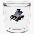 Piano 12 oz Double-Old-Fashioned Insulated Beverage Tumbler, Clear