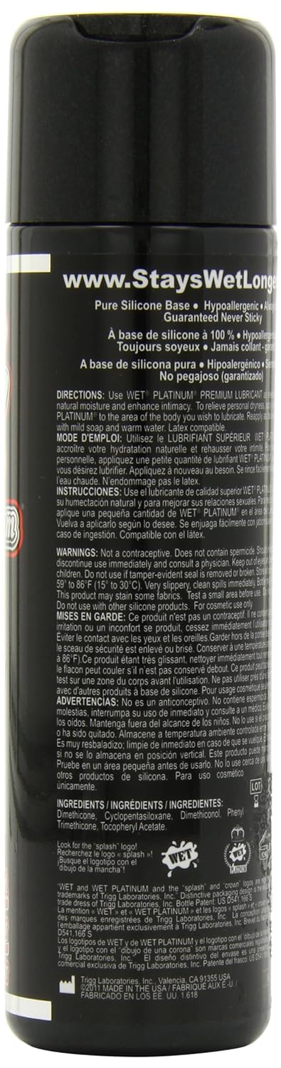 Amazon.com: Wet Platinum Premium Lubricate , 8.9-Ounce Bottle ...