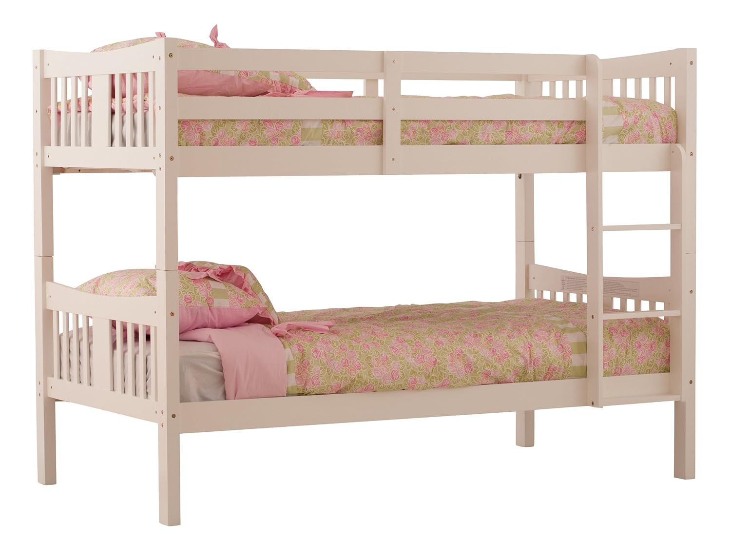 SALE Storkcraft Wood Bunk Beds converts to 2 Twin Beds Ladder Safety Rails White eBay
