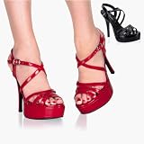 INDULGE-516, 5 Ankle Strap Platform Sandal by Pleaser in 2 Colors up to Size 16