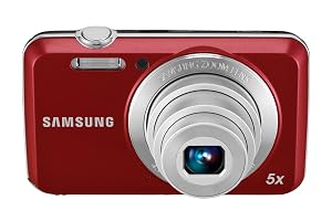 Samsung EC-ES80 Digital Camera with 12 MP and 5x Optical Zoom (Red)