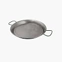 Paderno World Cuisine 13.325 Inch Polished Carbon Steel Paella Pan