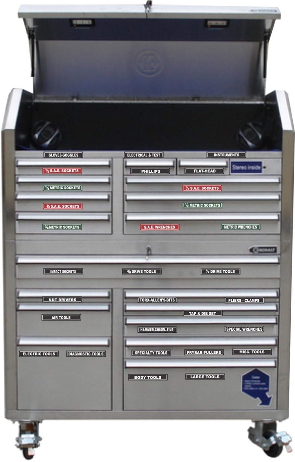 Adjustable Toolbox Labels fits all Craftsman, Snapon, Mac