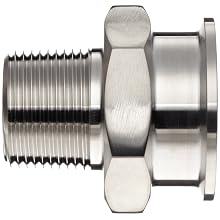 Parker Sanitary Tube Fitting, Stainless Steel 304, Adapter, 1" Tube OD x 1" NPT Male