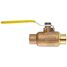 Apollo 70-200 Series Bronze Ball Valve, Two Piece, Inline, Lever, Solder End