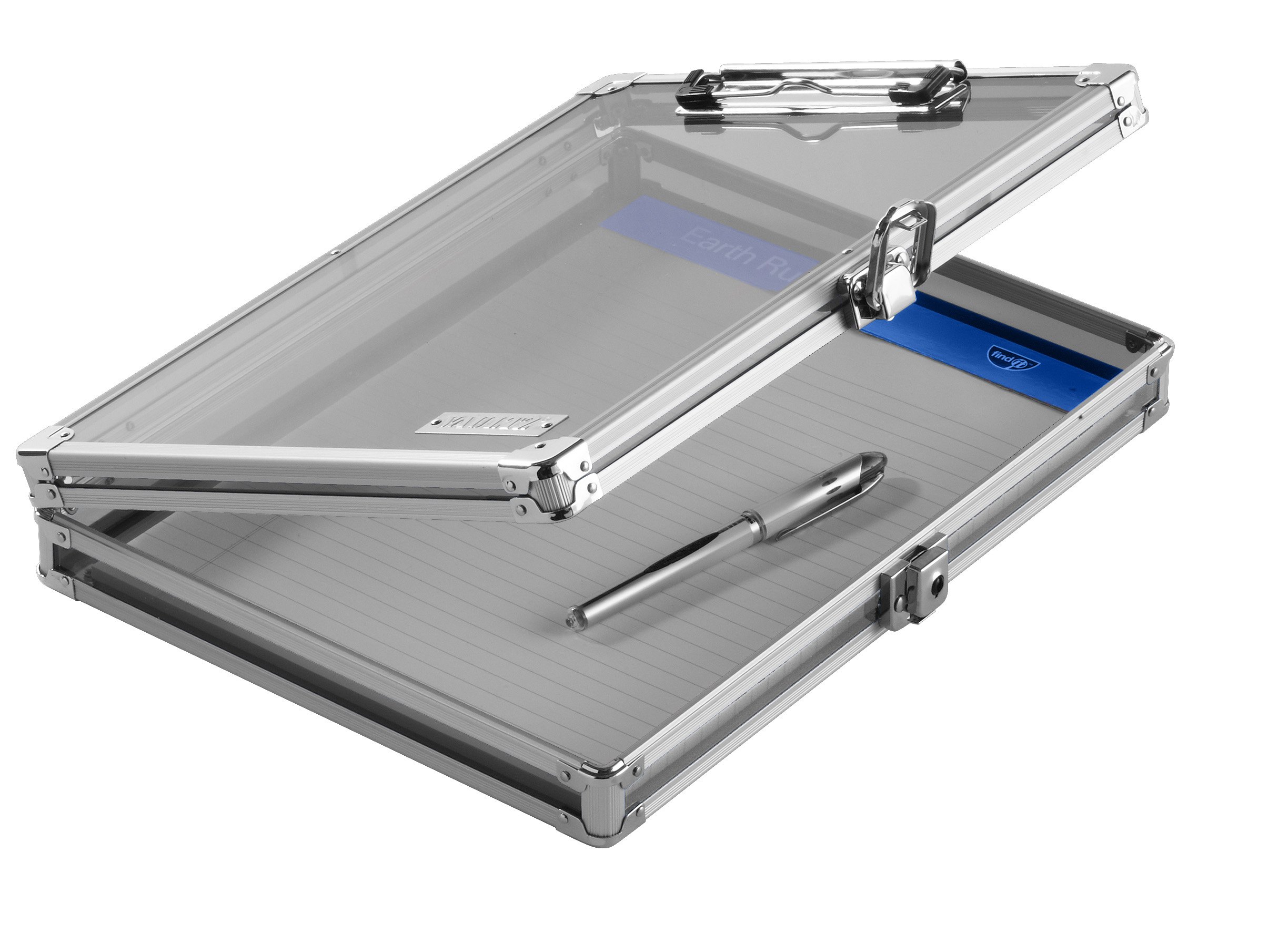 Vaultz Locking Storage Clipboard for Letter Size Sheets, Clear Acrylic