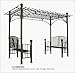 DC America PGAR808-MBR Toscana Double Bench Arbor with Pergola Style Top, Bronze