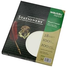 Wausau Paper Executive Royal Cotton Fine Business Paper, 100-Sheets, White, 8.5 x 11-Inch (29668)