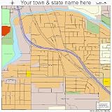 Street & Road Map of Shackelford, California CA - Printed poster size wall atlas of your home town