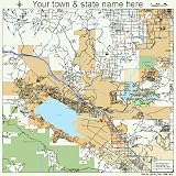 Huge Street & Road Map of Lake Elsinore, California CA -
Printed poster size wall atlas of your home