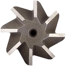 Niagara Cutter CH126 Single Angle Shank Type Chamfering Cutter, High Speed Steel, Uncoated (Bright), Weldon Shank, 45 Degree Angle, 1/2" Cutter Diameter, 8 Tooth, 1/8" Width