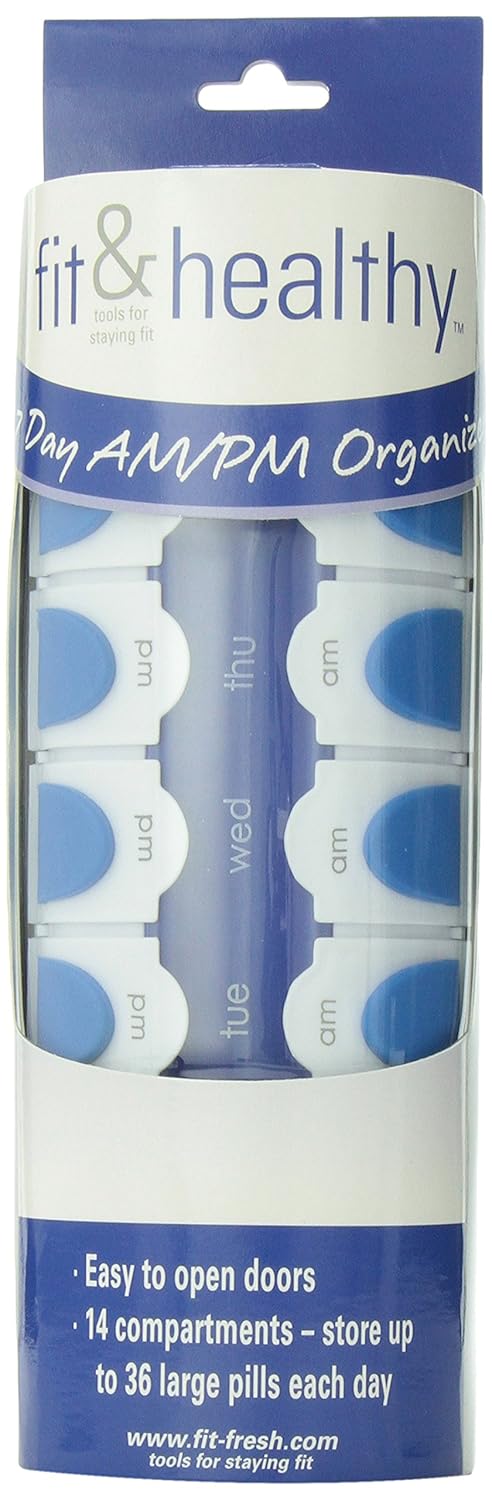 Amazon.com: Fit & Healthy 7 Day AM/PM Vitamin Pillbox and ...