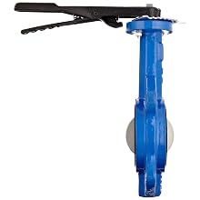 Dixon BFVW300 Ductile Iron Wafer Style Butterfly Valve with Stainless Steel Disc and Buna-N liner, 3" Size, 200 psi Pressure