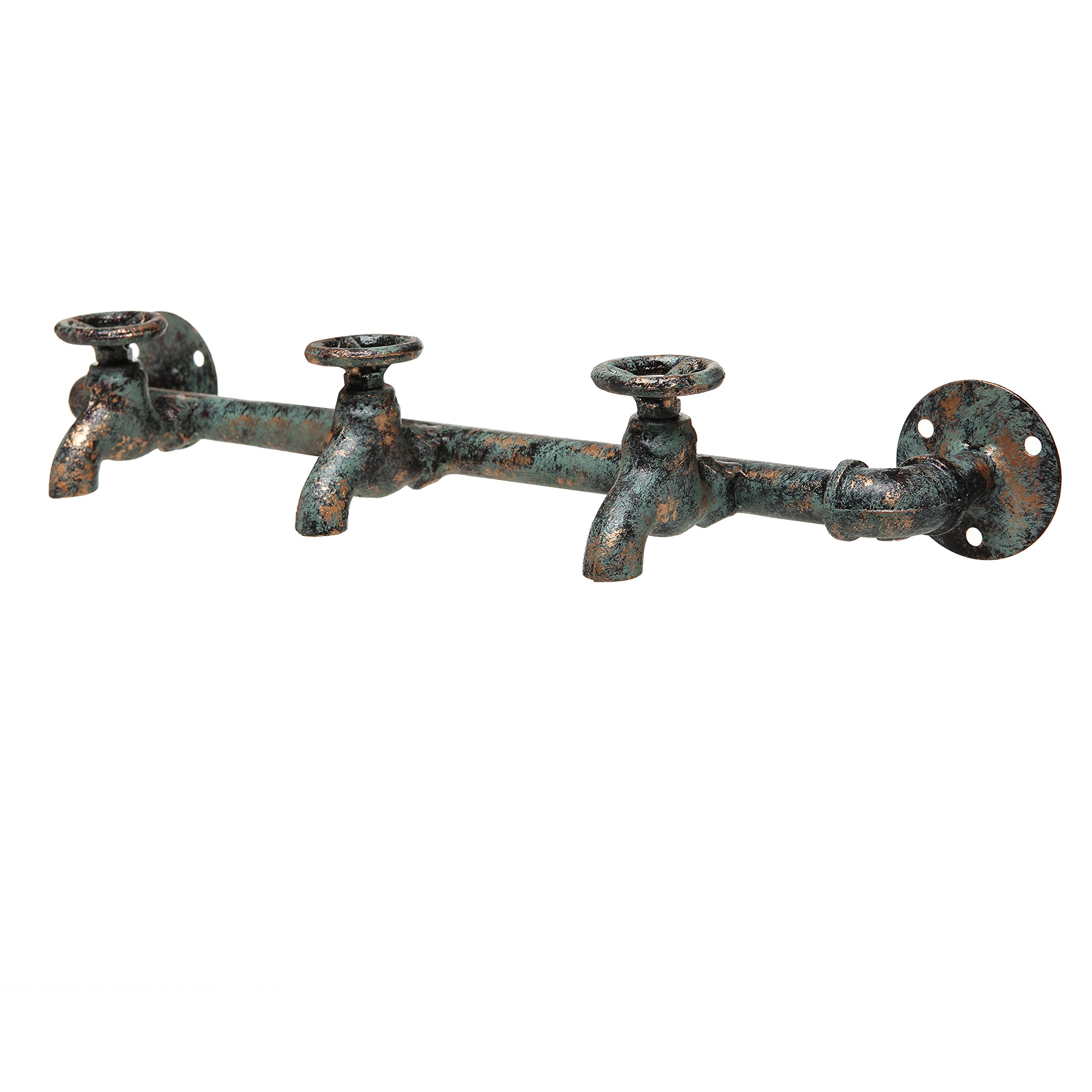 Rustic Industrial Faucet &amp; Pipe Wall Mounted Iron Coat Hooks Garment