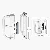 CRL White Surface Mounted Hook Style Sliding Glass Door Handle 6-5/8 in Screw Holes