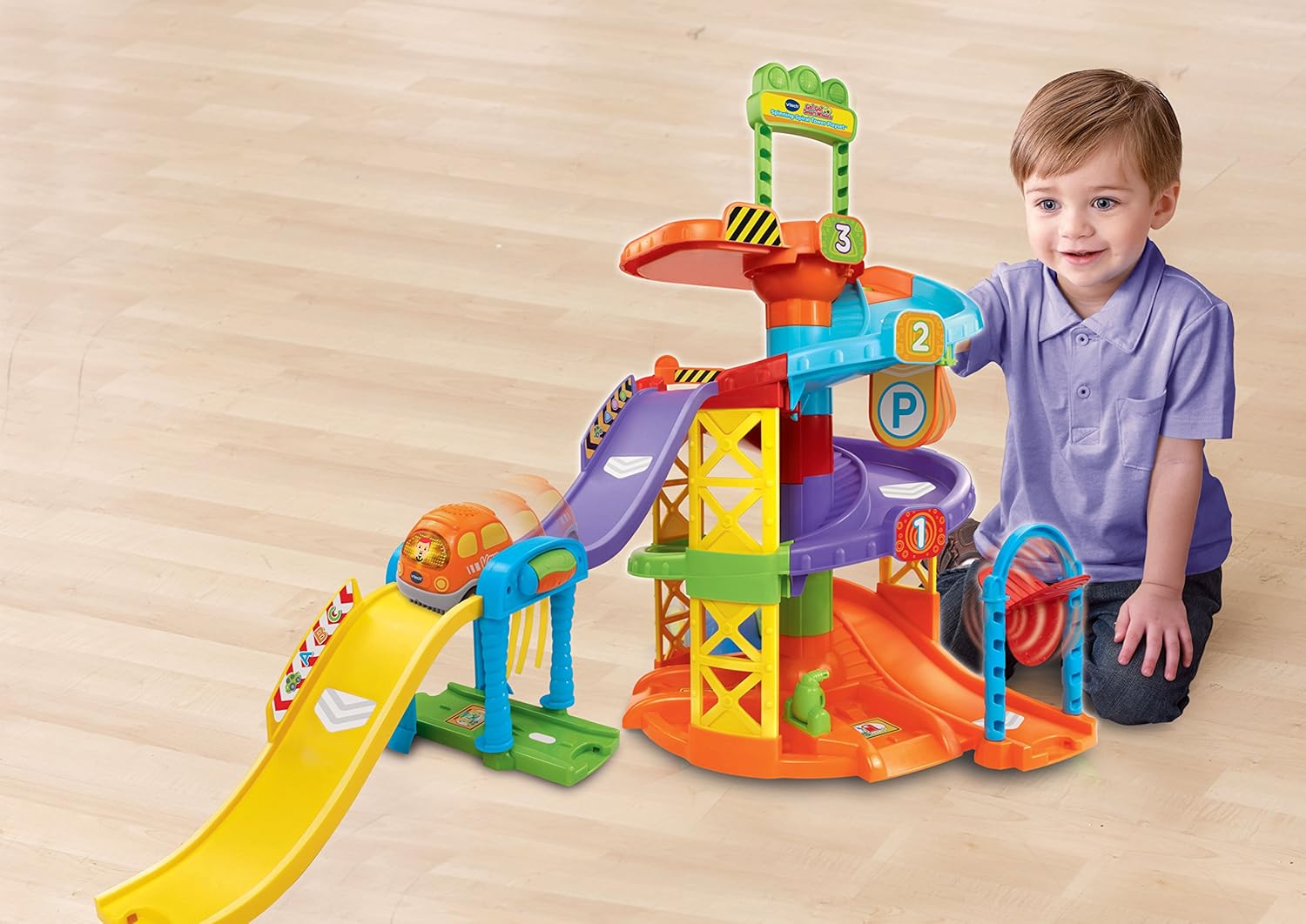 VTech Go! Go! Smart Wheels Spinning Spiral Tower Playset , New, Free