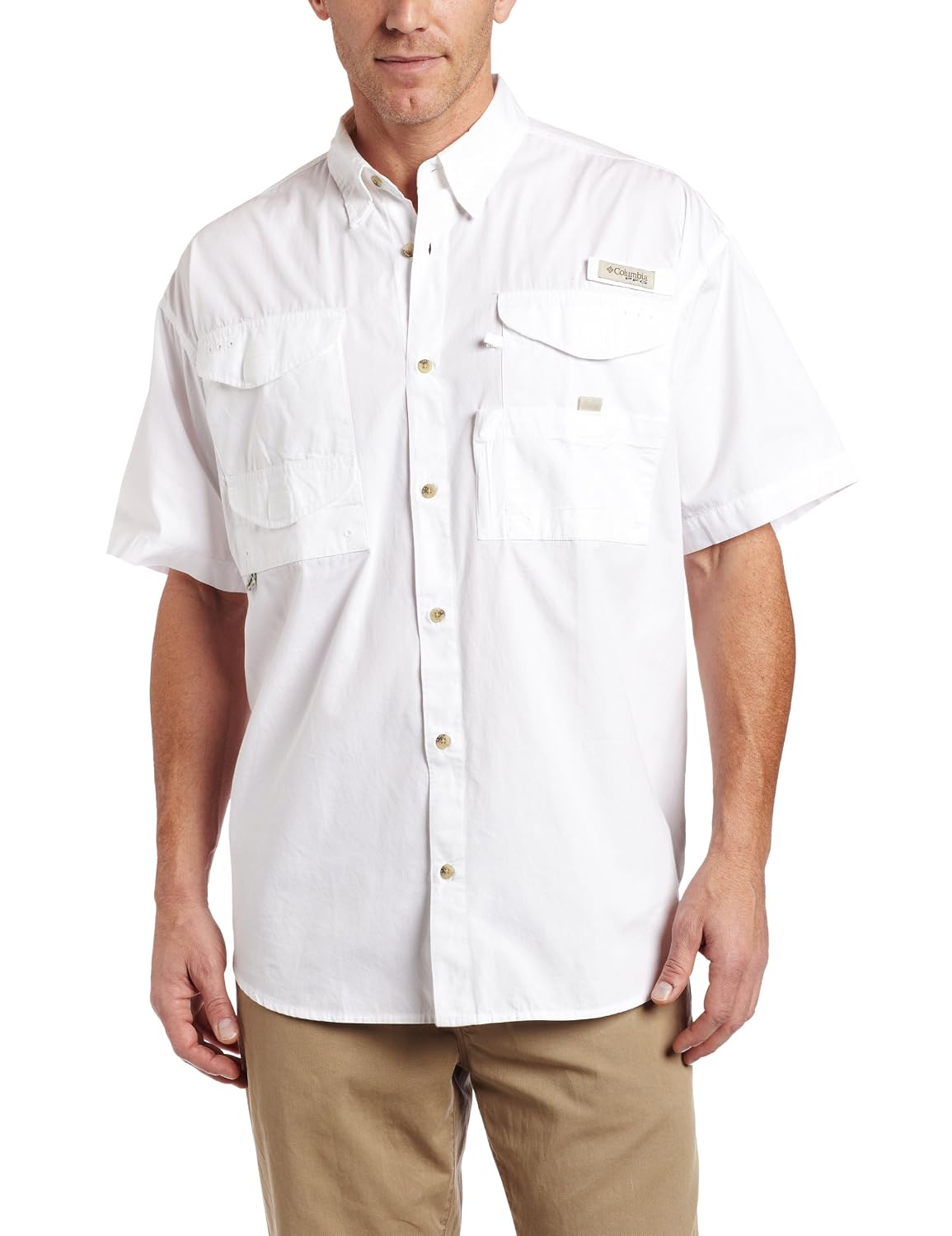 Columbia Men’s Bonehead Short Sleeve Shirt,White,X-Large $24.69