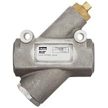 Parker 032501250 3250 Series Aluminum Inline Flow Control Valve, 1-1/4" NPTF, 250 psi, Standard Adjustment