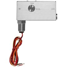 Gems Sensors FS-10798  Series Stainless Steel 316 Flow Switch For Use With Liquids, Inline, Piston Type, With 1/2" Conduit Connector, 0.50 - 20 gpm Flow Setting Adjustment Range, 1/2" NPT Female