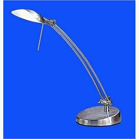 Eglo 87207A Kingston-1, Nickel-Frosted, 1-Light Table Light Fixture by Eglo